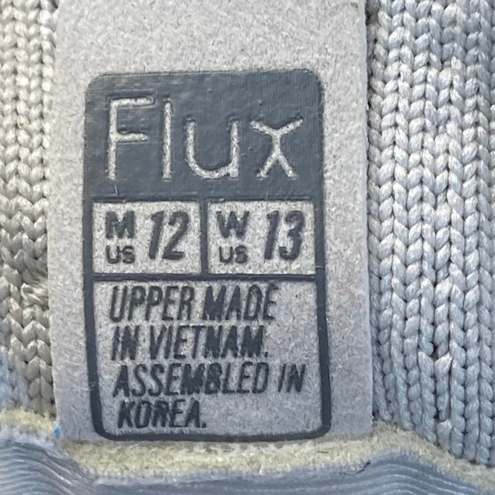 Flux Footwear Adapt Low Mens 12 Womens 13 Grey Camo Minimalist Barefoot Sneaker